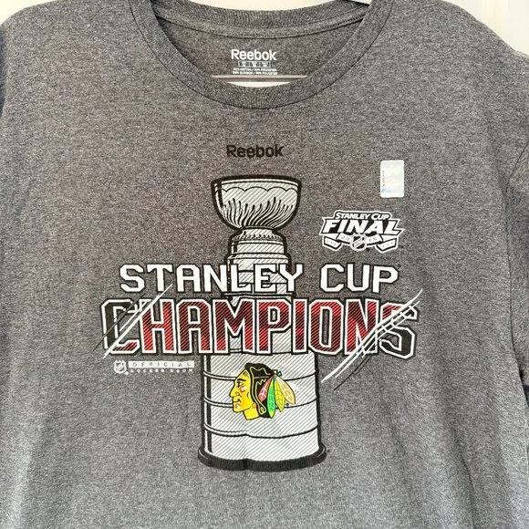 Reebok Stanley Cup Champions T-Shirt - Chicago Blackhawks - 2015 Locker Room - Picture 1 of 3